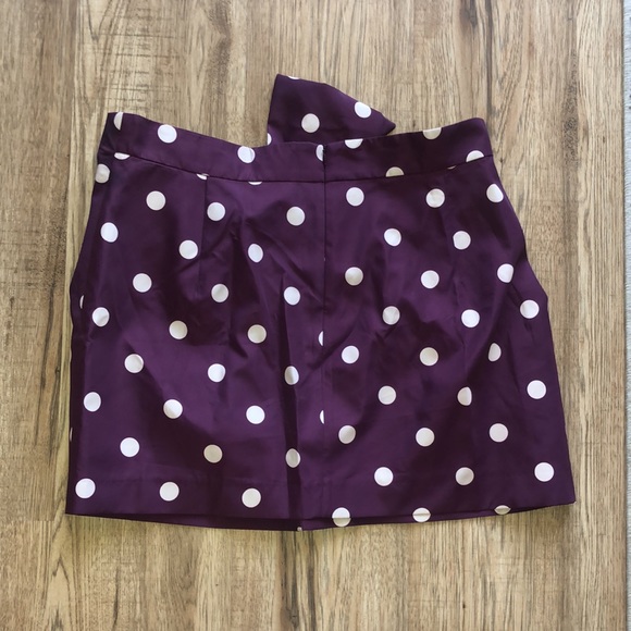 NEW!!! Zara Dark Burgundy Polka Dot Skirt - Picture 6 of 6